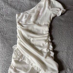 Hello Molly White Ruffle Dress